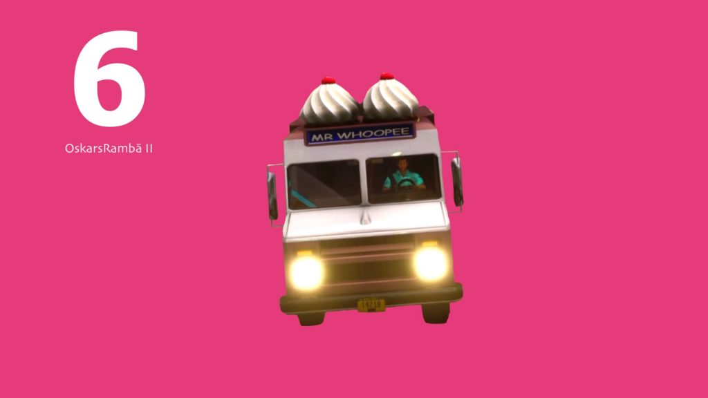 Oskars lambā GTA Vice City, saldējuma busiņš